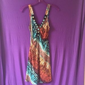 Colorful Dress with Marble design